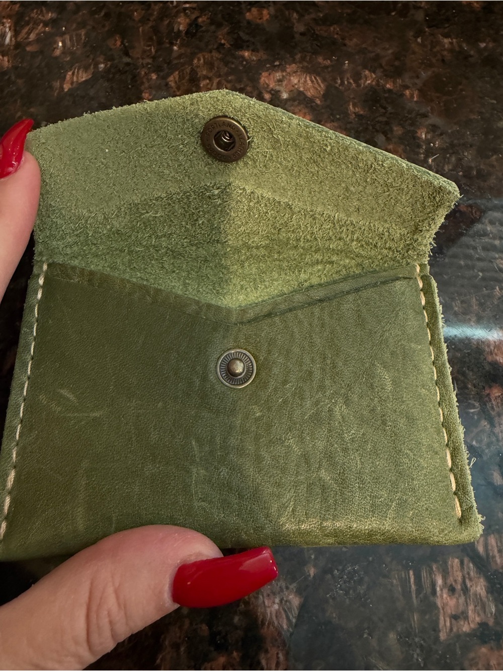 Portland Leather Goods PLG Kiwi Mini Envelope Unicorn EUC - Picture 3 of 5